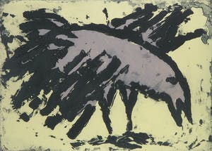 Wim Zurne - Carborundum, Storm meeuw - Ingelijst kopen? Bied vanaf 35!