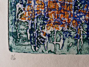 Koos van der Sluys - Intrigerende ets & aquatint "oude woestijnstad" - zeer kleine oplage (10) kopen? Bied vanaf 34!