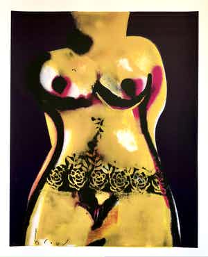 Herman Brood - Torso - Originele Handgesigneerde Zeefdruk verkocht voor € 1!