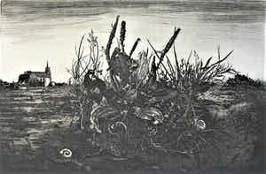 Simon Koene - Landschap met weegbree verkocht voor € 65!