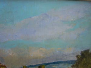 Gertrude Hutjens Koene - Heuvellandschap met beek. kopen? Bied vanaf 49!