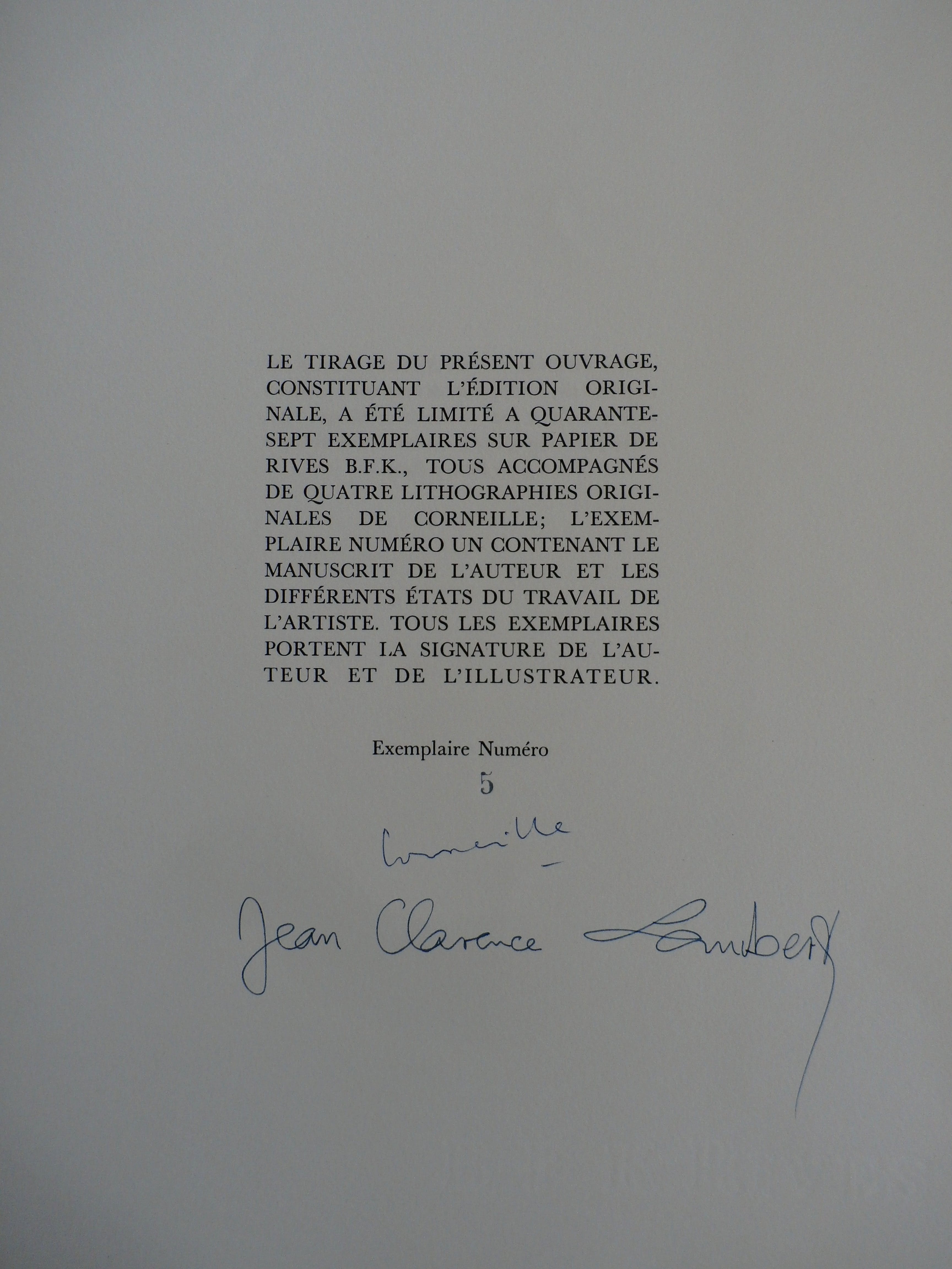 Corneille -  Elle c'est á dire l'aube - 1956 - complete map met 5 litho's - zeldzaam! kopen? Bied vanaf 1750!