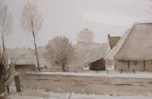 Niet of onleesbaar gesigneerd - Aquarel - Lanschap kopen? Bied vanaf 10!