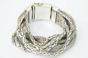 Robuuste "Band of Angels" 2e gehalte Zilver unisex armband - 200+ gram!! kopen? Bied vanaf 240!