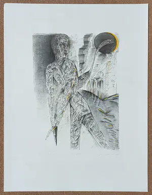 Kees Spermon - The black sun, litho kopen? Bied vanaf 40!