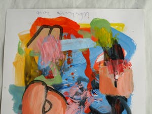 Peter Klashorst - Acrylverf op papier – Abstract 14 - 2016 kopen? Bied vanaf 35!