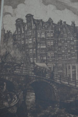 Francois Jacob Kloek - Oude huizen Prinsengracht Amsterdam. kopen? Bied vanaf 35!