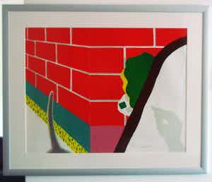 Roger Raveel - Wat gebeurt er om het hoekje? (subliem gelijst!!) verkocht voor € 990!