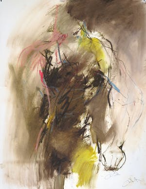 Franscz Witte - Acryl en krijt op papier, Figuur kopen? Bied vanaf 1!