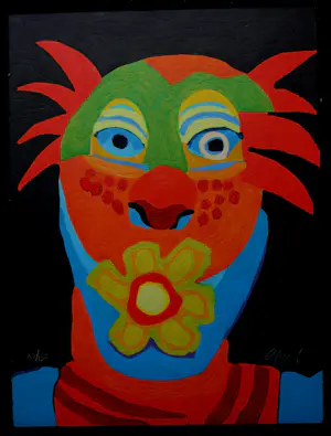 Karel Appel - Houtsnede met carborundum: Le Dompteur à la Rose (Circus serie) - 1978 kopen? Bied vanaf 1995!