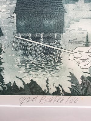 Sjoerd Bakker - Thais Huisje ,gesigneerd en ingelijst kopen? Bied vanaf 50!