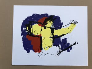 Herman Brood - Kleurenzeefdruk: Brasil God Handgesigneerd. kopen? Bied vanaf 225!