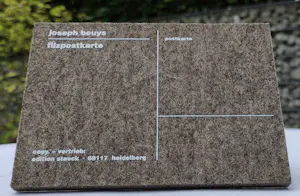 Joseph Beuys - Filzpostkarte – Filz mit Siebdruck – Multiple kopen? Bied vanaf 25!