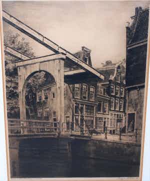 Dirk Harting - Ets - Staalstraat, Amsterdam verkocht voor € 45!