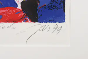 JAS - Zeefdruk, Mokum red - Ingelijst kopen? Bied vanaf 35!