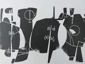 Jo van Dijk - Abstracte compositie kopen? Bied vanaf 75!