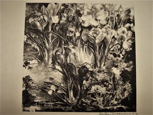 Aart van Dobbenburgh - Meester Graficus - Litho "Voorjaar - bloemenpracht" - potlood gesigneerd kopen? Bied vanaf 10!