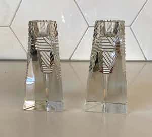 Villeroy en Boch - Twee kristallen Prisma kandelaren verkocht voor € 1!
