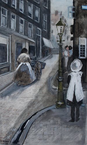 Peter Nagel - Aquarel: Nostalgie - 1976 kopen? Bied vanaf 45!