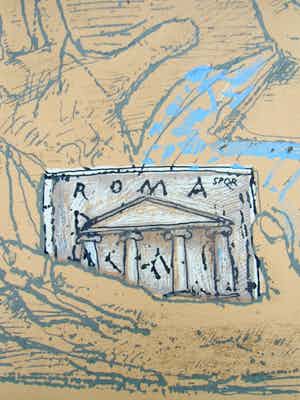 Co Westerik - VROUW MET PRENTBRIEFKAART // ZEEFDRUK VAN CO WESTERIK verkocht voor € 115!