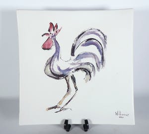 Maya Wildevuur - Aardewerk, Schaal ''Haantje'' kopen? Bied vanaf 10!