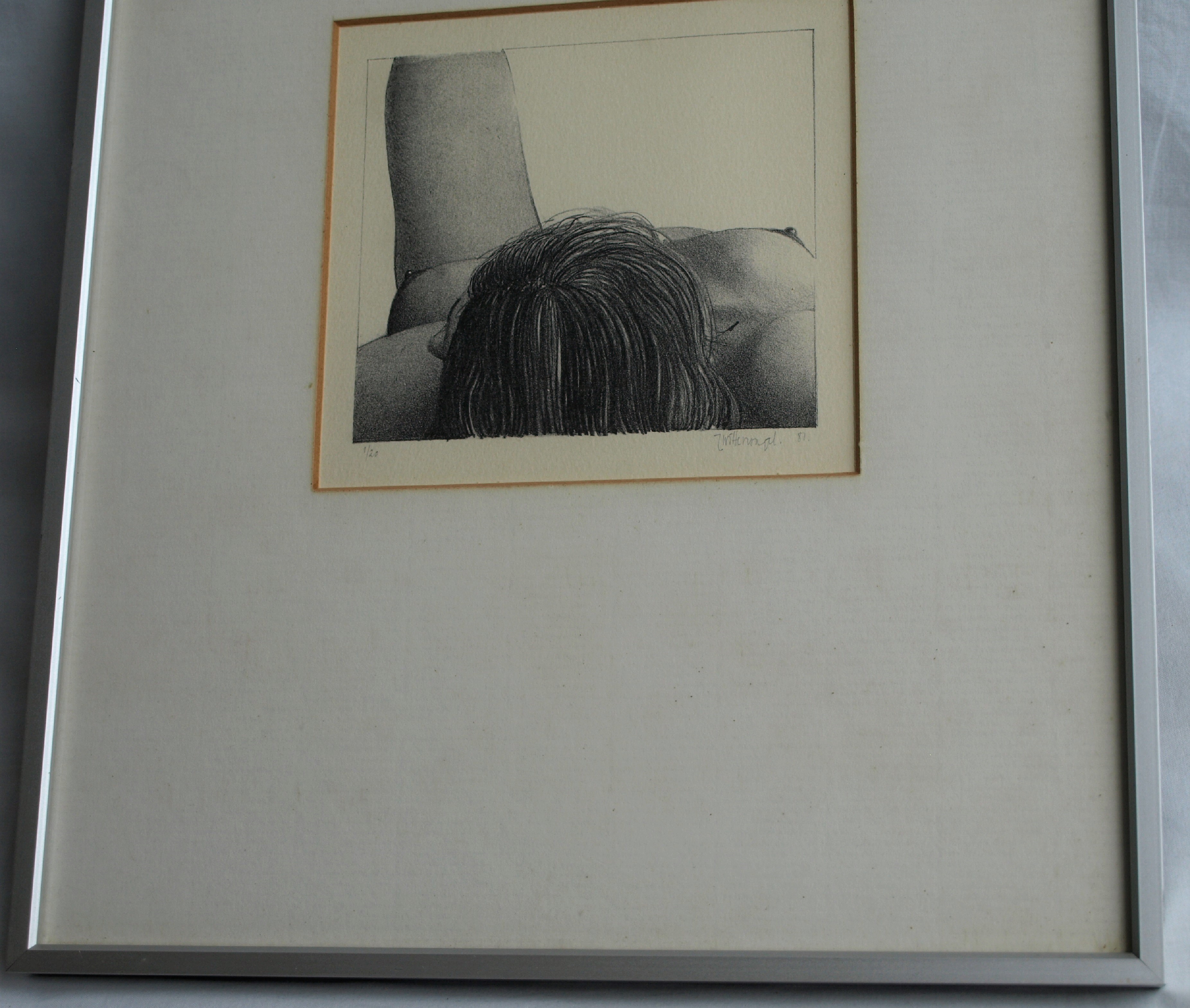 Niet of onleesbaar gesigneerd - Litho, Naakte vrouw – gesigneerd & ingelijst – nr 1/20 - 1981 kopen? Bied vanaf 1!