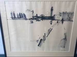 Theodoor Heynes - Aan de haven - (inkt)tekening (43 x 54,5 cm) kopen? Bied vanaf 1!