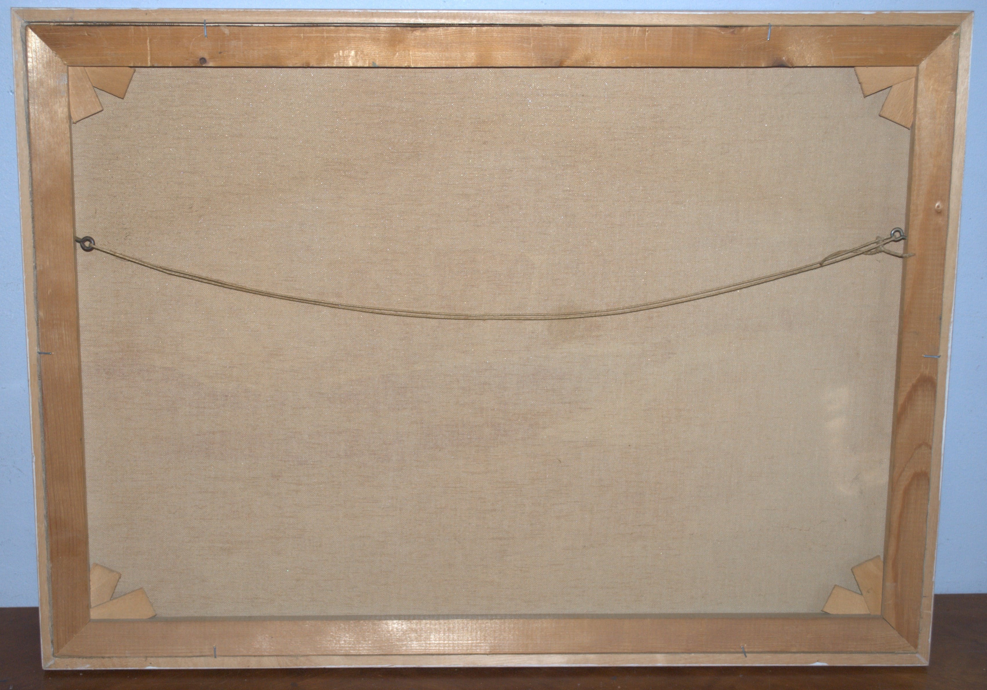 Niet of onleesbaar gesigneerd - abstract landschap met kerk - olieverf 50x70 cm kopen? Bied vanaf 1!
