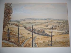 Johannes Gerardus Adrianus Guns - Aquarel. Titel, "Limburg bij Slenaken". kopen? Bied vanaf 20!