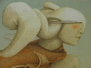 Michael Parkes - "Amazonian princess"- litho - handgesigneerd - 1983 - ingelijst kopen? Bied vanaf 125!