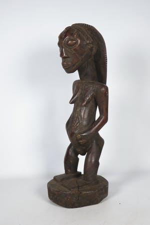 Hemba - Houten voorouderbeeld / Vrouw met haar in punt kopen? Bied vanaf 1!