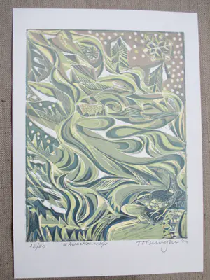 Toon Wegner - Lino "Winterkoninkje" kopen? Bied vanaf 25!