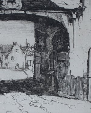 Thomas Bonar Lyon - Begijnhof Brugge - ets kopen? Bied vanaf 65!