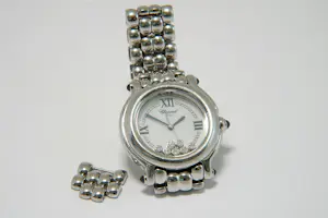 Acheter58 - Stainless Steel ladies Chopard Happy Sport polshorloge met diamant? Enchérissez de 1900!