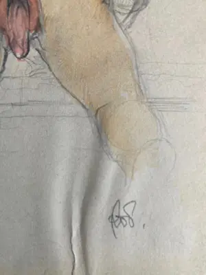 Rolfdieter Schiedrum - Explizit erotisches surrealistisches Original Aquarell mit Bleistift signiert kopen? Bied vanaf 75!