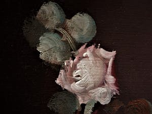 Niet of onleesbaar gesigneerd - Knap geschilderd Spaans impressionistisch olieverf stilleven Rozen - gesigneerd kopen? Bied vanaf 10!