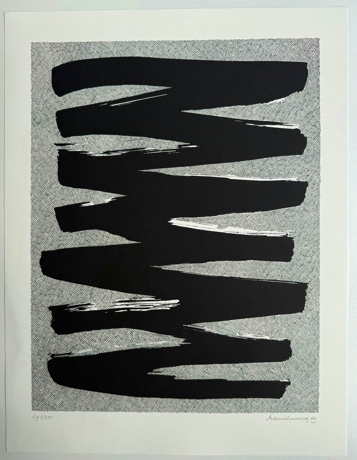 Jan Schoonhoven - handgesigneerde zeefdruk | 'Zonder titel' | 1989 kopen? Bied vanaf 800!