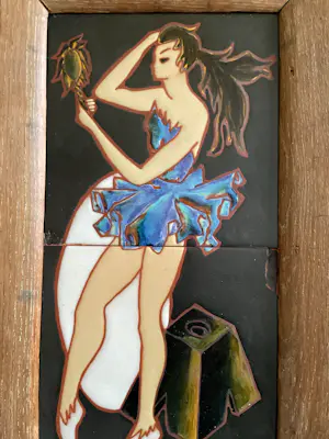 Paul Corriger - 2 ingelijste keramische panelen kopen? Bied vanaf 50!