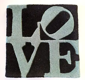 Robert Indiana - "Love"- Teppich - Limited Edition - signiert - nummeriert (40 x 40 cm) kaufen? Bieten Sie von 170!