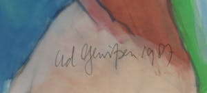 Ad Gerritsen - Gouache, Zonder titel - Ingelijst kopen? Bied vanaf 150!