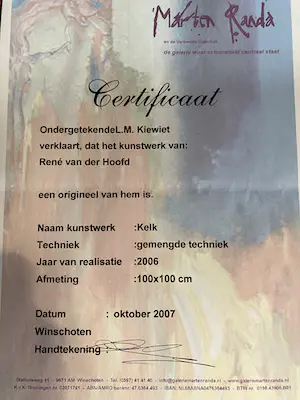 Rene van der Hoofd - Rene van der Hoofd - Kelk kopen? Bied vanaf 250!