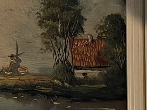 Niet of onleesbaar gesigneerd - Hollands landschap kopen? Bied vanaf 1!