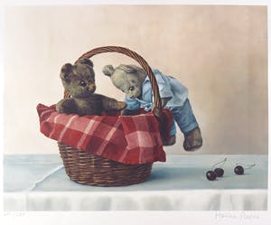 Marina Radius - Zeefdruk, Mand met beren kopen? Bied vanaf 1!