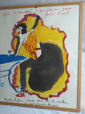 Anton Heyboer - Ingelijst & groot , Pastel & acryl, Can Can danseressen in Parijs kopen? Bied vanaf 300!