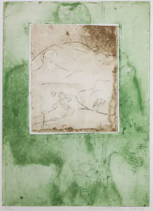 Jan Montyn - Ets, Zonder titel - Ingelijst kopen? Bied vanaf 80!