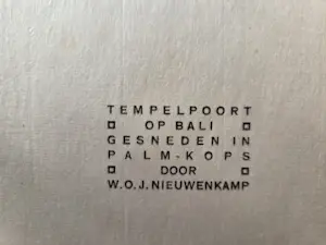 Wijnand Otto Jan Nieuwenkamp - Tempelpoort. Bali. Houtsnede uit Wendingen kopen? Bied vanaf 69!
