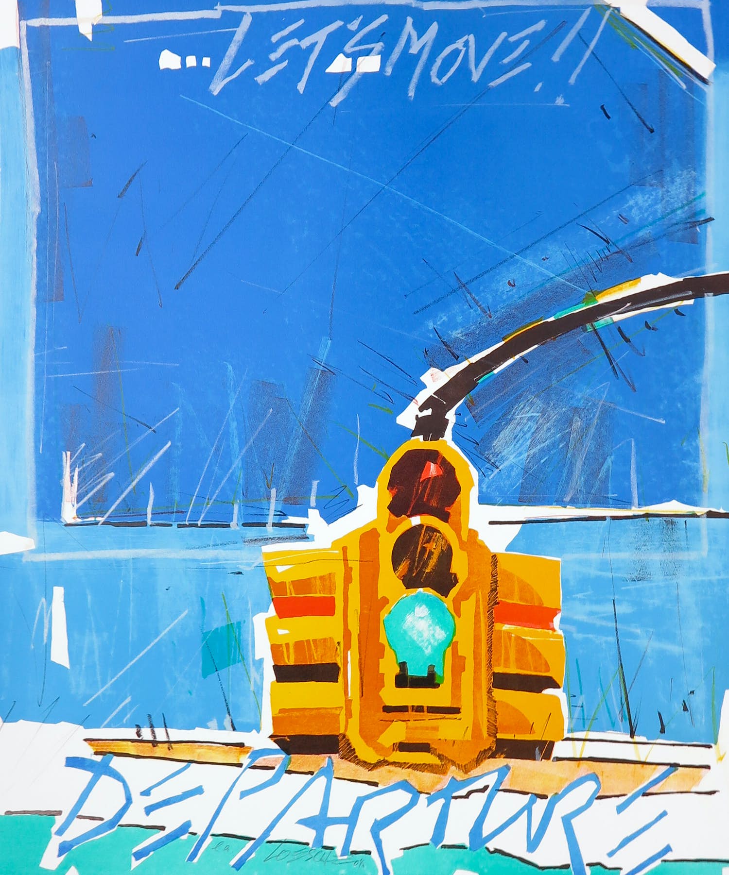 Wolfgang Loesche - Litho, Let's Move!! Departure kopen? Bied vanaf 1!