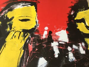 Herman Brood - Herman Brood - Originele handgesigneerde zeefdruk - Schakers kopen? Bied vanaf 375!