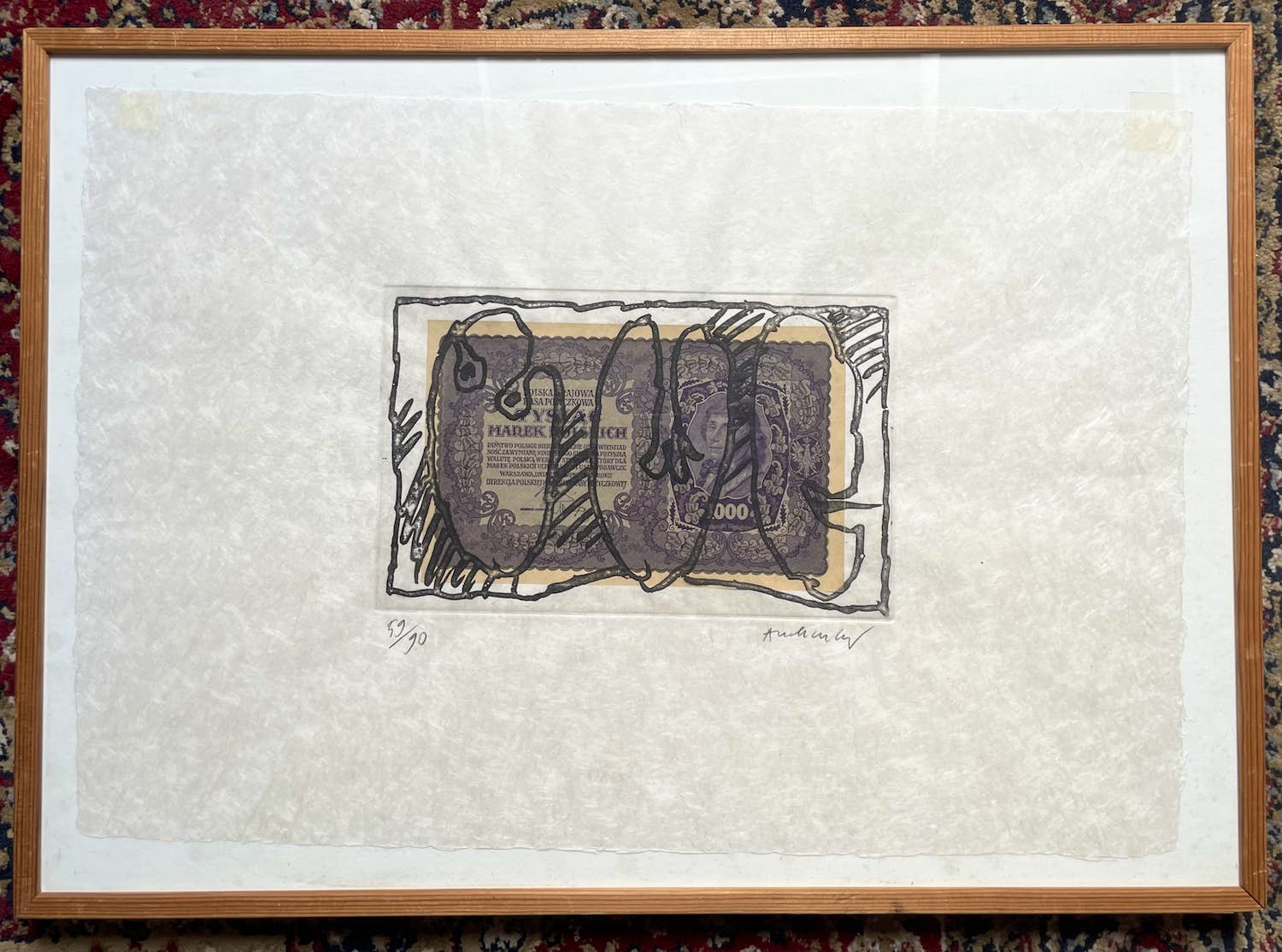 Pierre Alechinsky - Ets op biljet uit 1919 verkocht voor € 654!