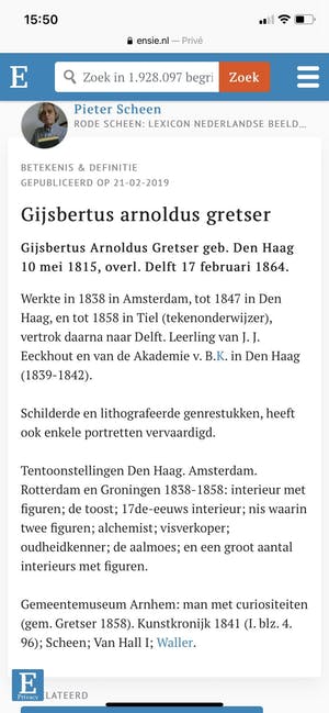 Gijsbertus Arnoldus Gretser - De ‘luistervink’. kopen? Bied vanaf 175!